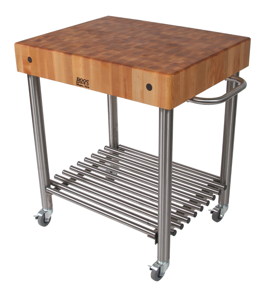John Boos Cucina D'Amico Maple Block Kitchen Cart